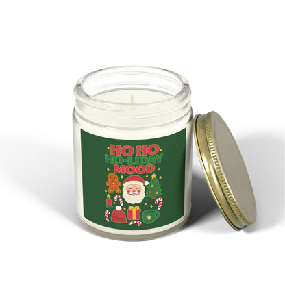 Ho Ho Ho-liday Mood Scented Candle, Coconut Apricot Wax, Relaxing Home Decor, Gift for Xmas Lovers, Cozy Atmosphere, Aromatherapy