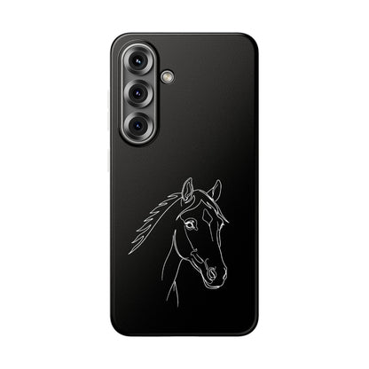 Horse Portrait Sketch - Flexi Phone Case