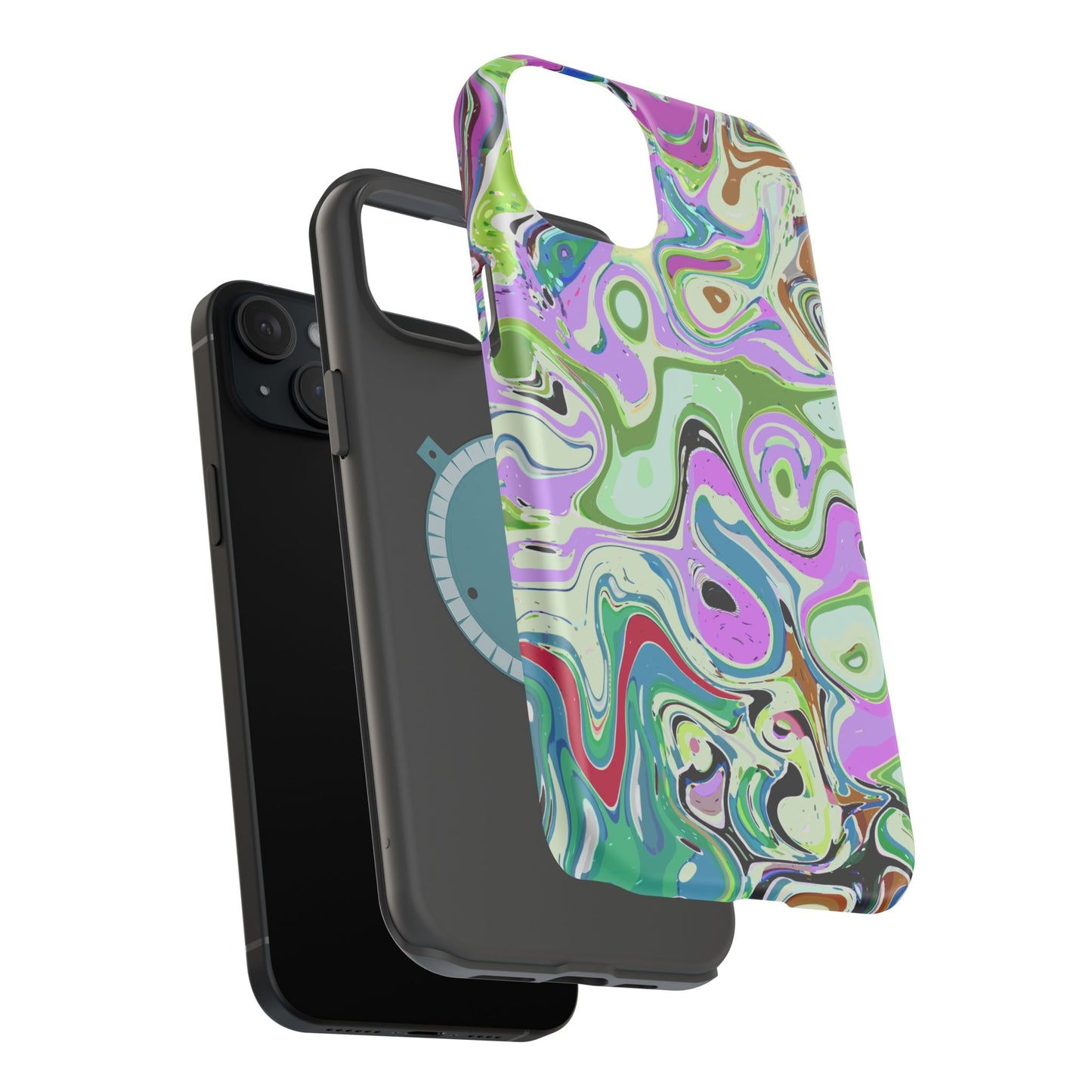 Vibrant Multi‑Color Swirl - Magnetic Phone Case