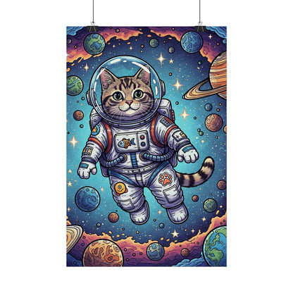 Astronaut Cat - Rolled Poster
