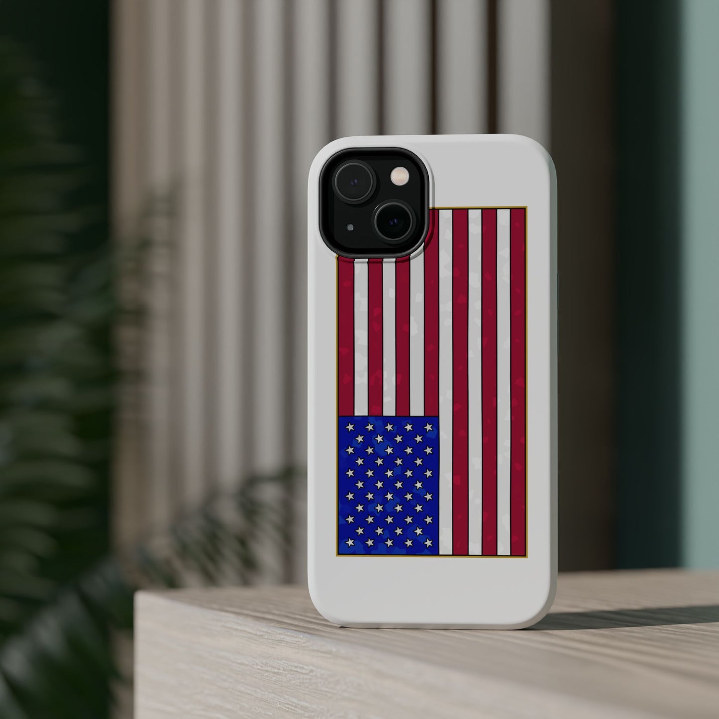 New Glory American Flag (Gold Edge Edition) - Magnetic Phone Case