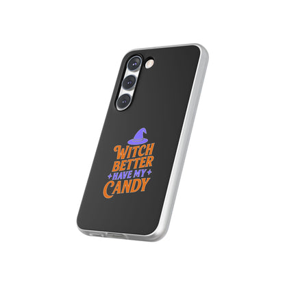 Spooky Witch Flexi Case, Halloween Phone Cover, Witch Themed Phone Case, Cute Candy Case, Trick or Treat Gift, Holiday Accessory