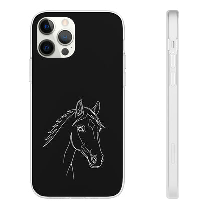 Horse Portrait Sketch - Flexi Phone Case