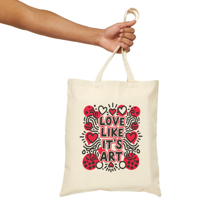 Love Like It's Art - Canvas Tote Bag