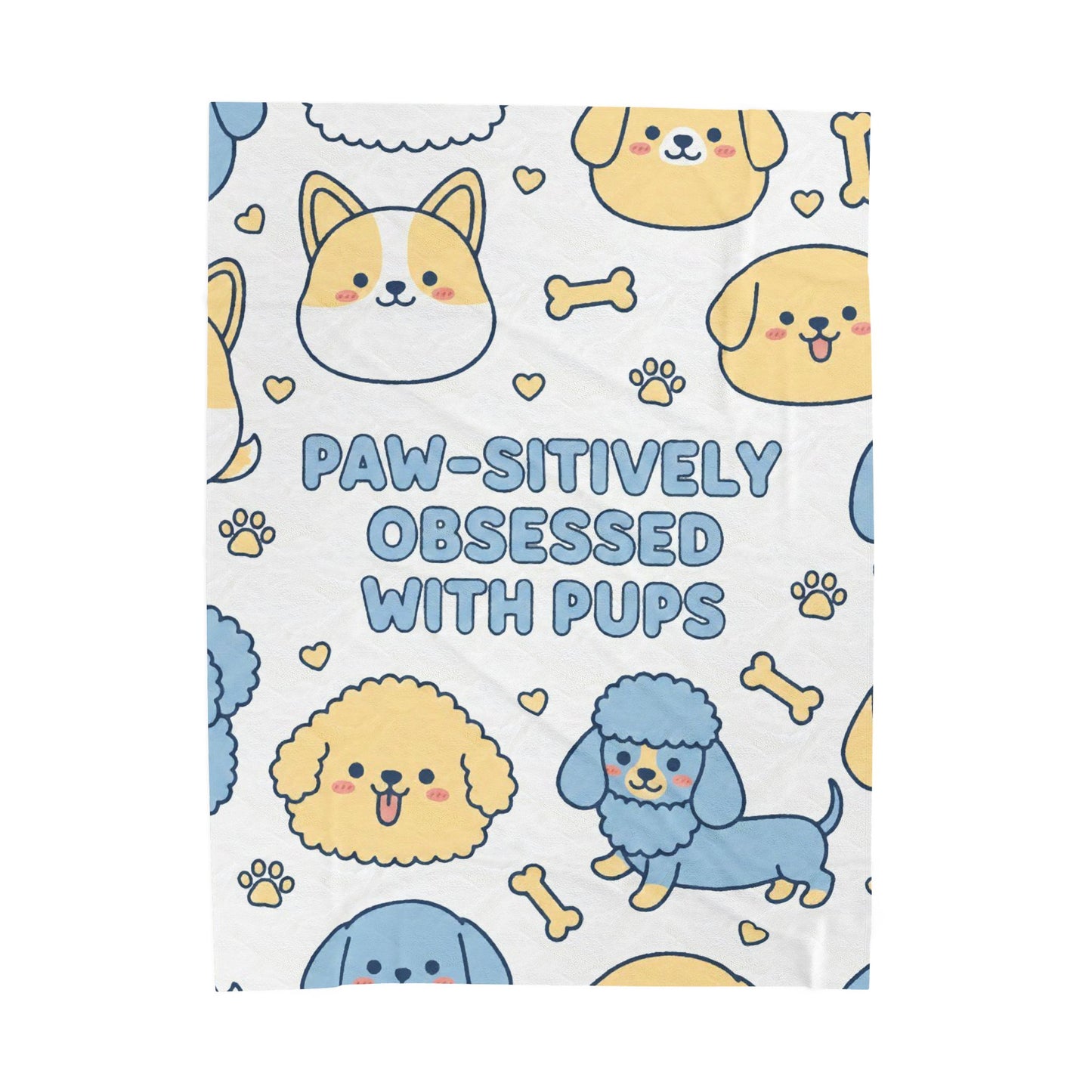 Paw-sitively Obsessed with Pups - Plush Blanket