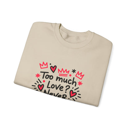 Too Much Love? Never Enough - Sweatshirt