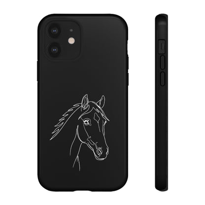 Horse Portrait Sketch - Tough Phone Case