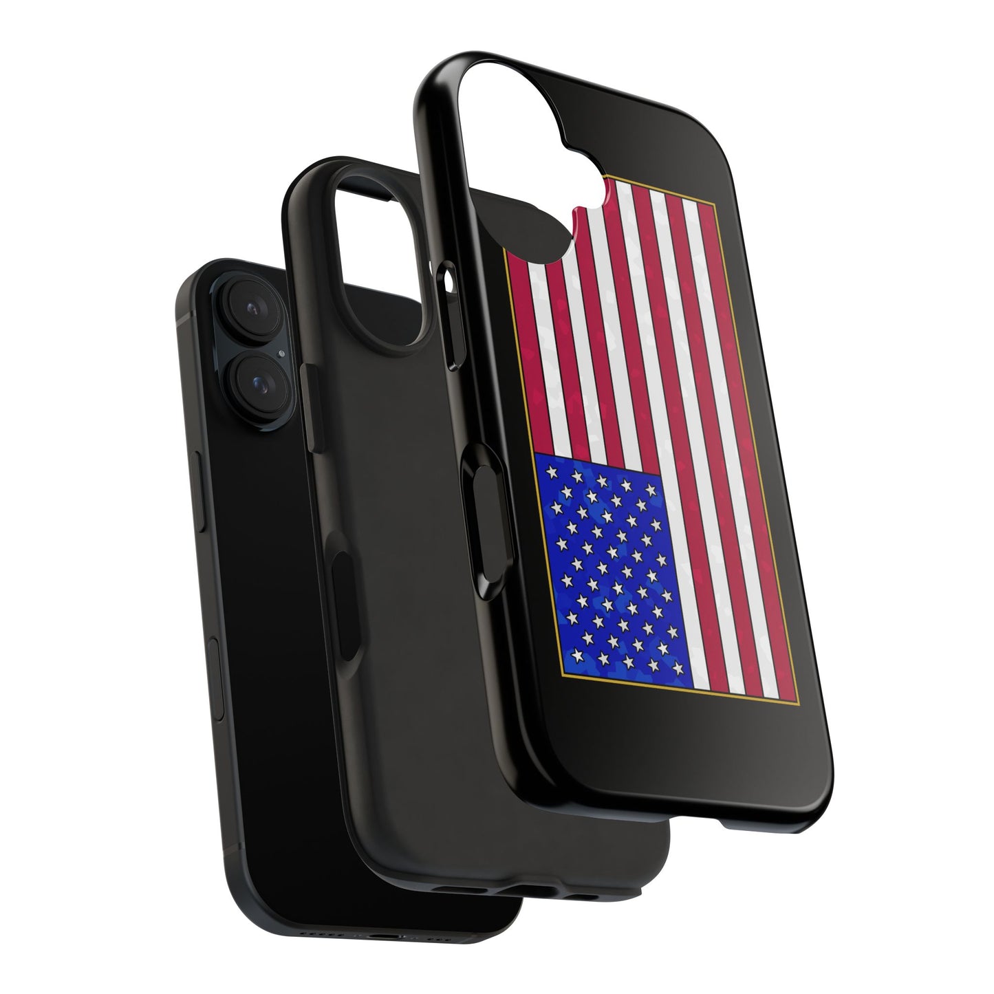 New Glory American Flag (Gold Edge Edition) - Phone Case