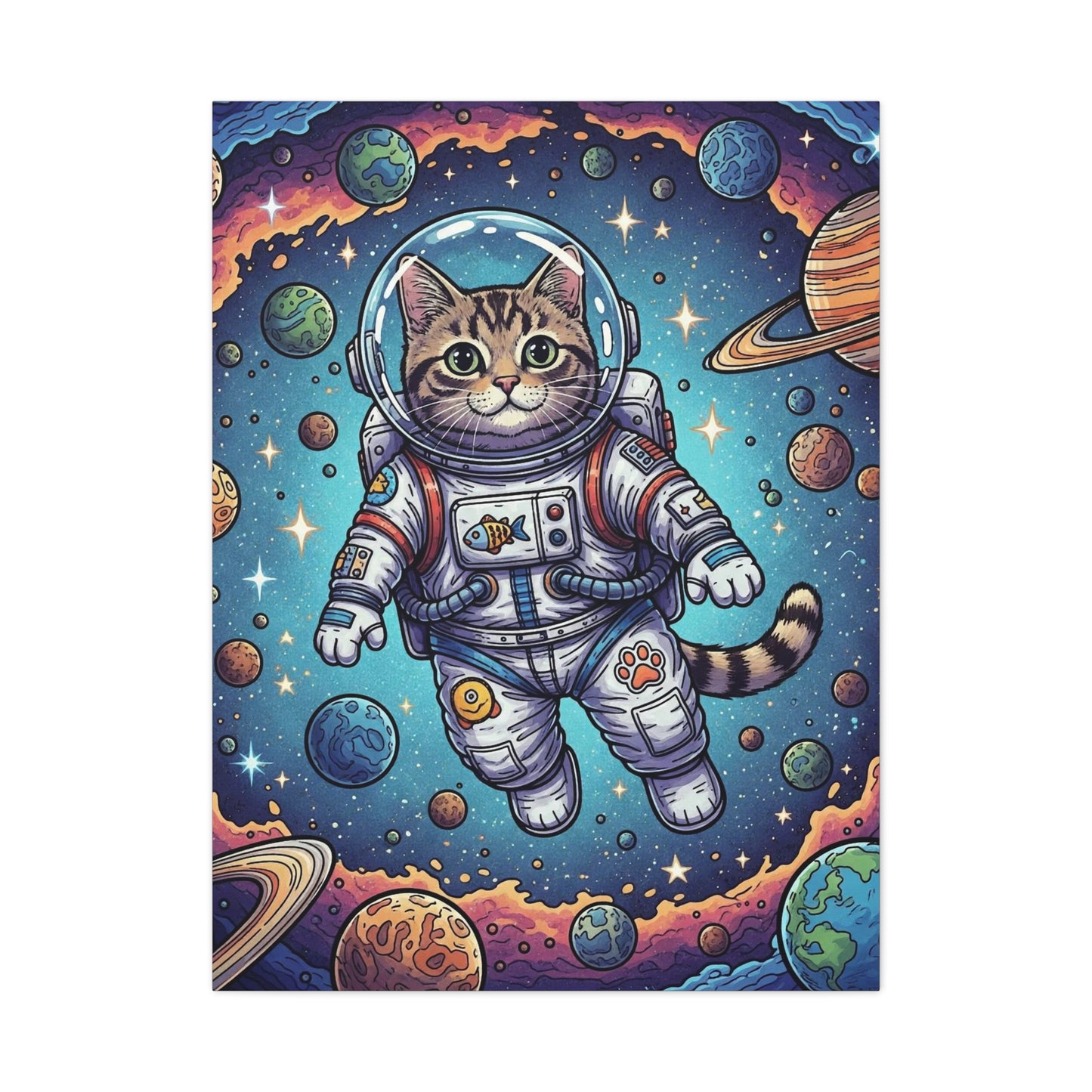 Astronaut Cat - Canvas