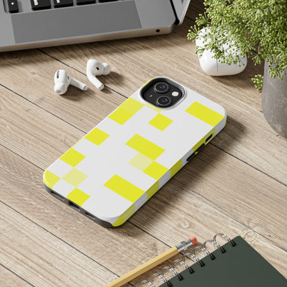 Yellow Pixel Grid -  Phone Case