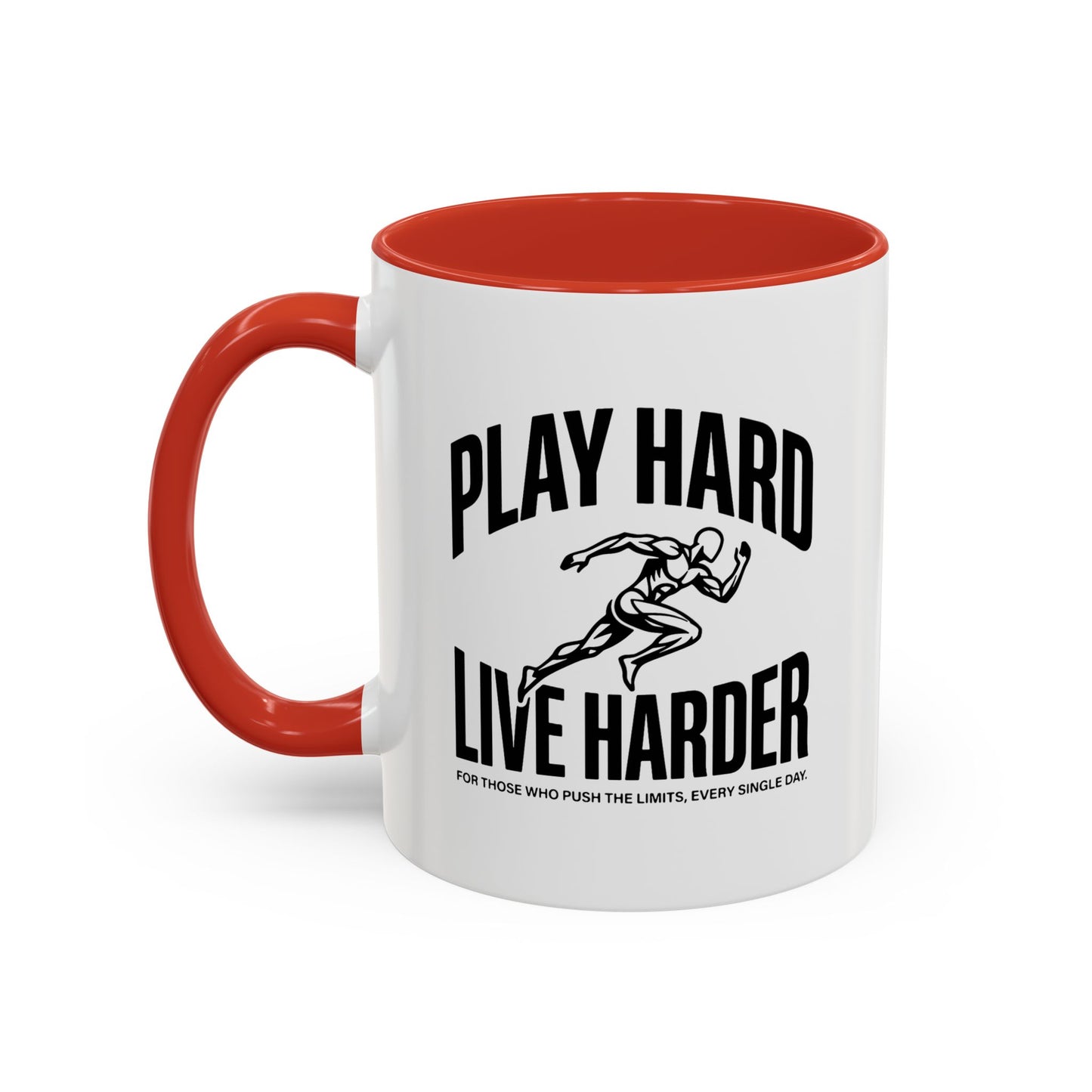 Play Hard / Live Harder - Color Accent Mug