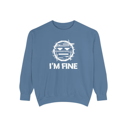 I’m Fine Glitched Smiley - Sweatshirt