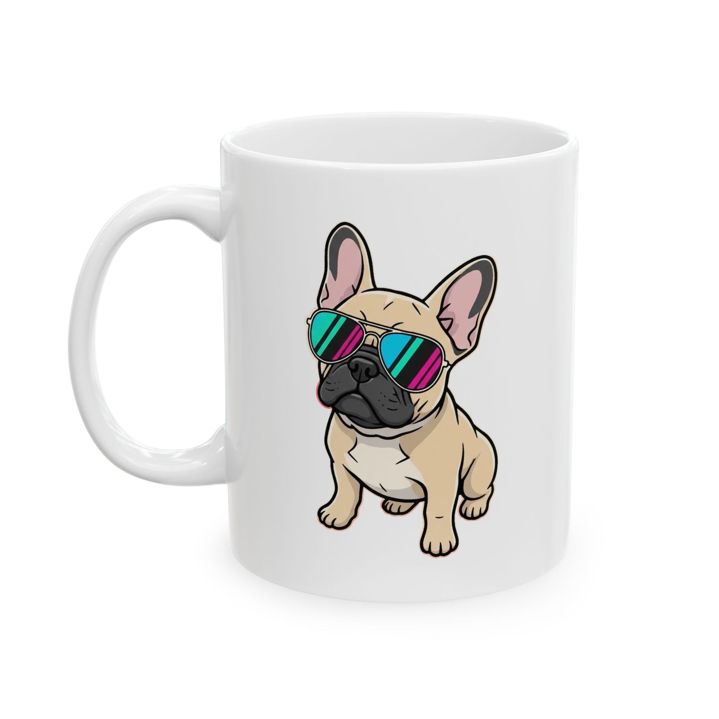 French Bulldog with Sunglasses - Mug