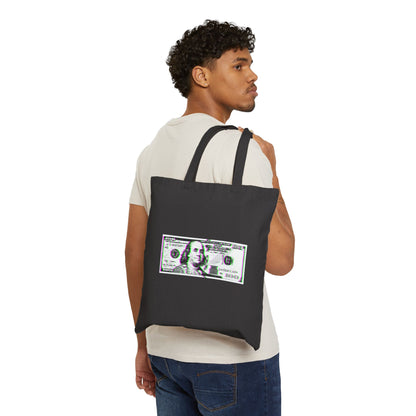 100 Dollars Bill - Green/Magenta Glitch - Tote Bag