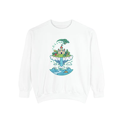 Floating Castle Dragon - Magical Fantasy Island - Sweatshirt