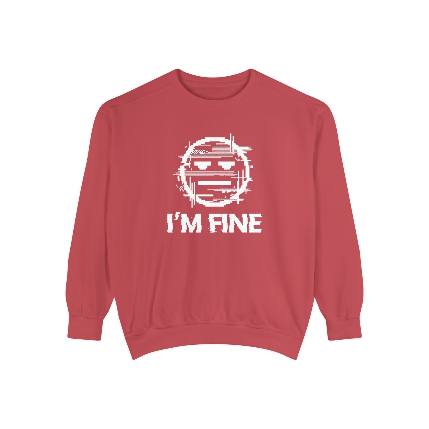 I’m Fine Glitched Smiley - Sweatshirt