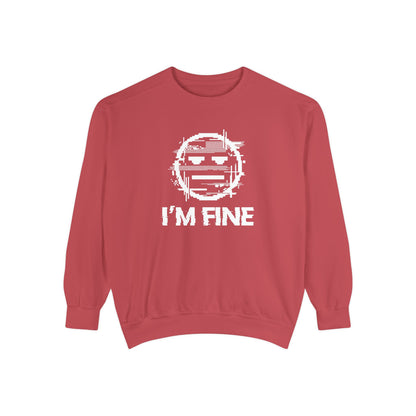 I’m Fine Glitched Smiley - Sweatshirt