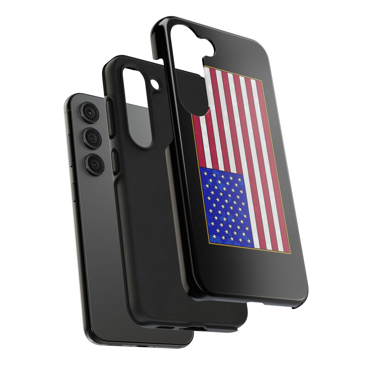 New Glory American Flag (Gold Edge Edition) - Phone Case