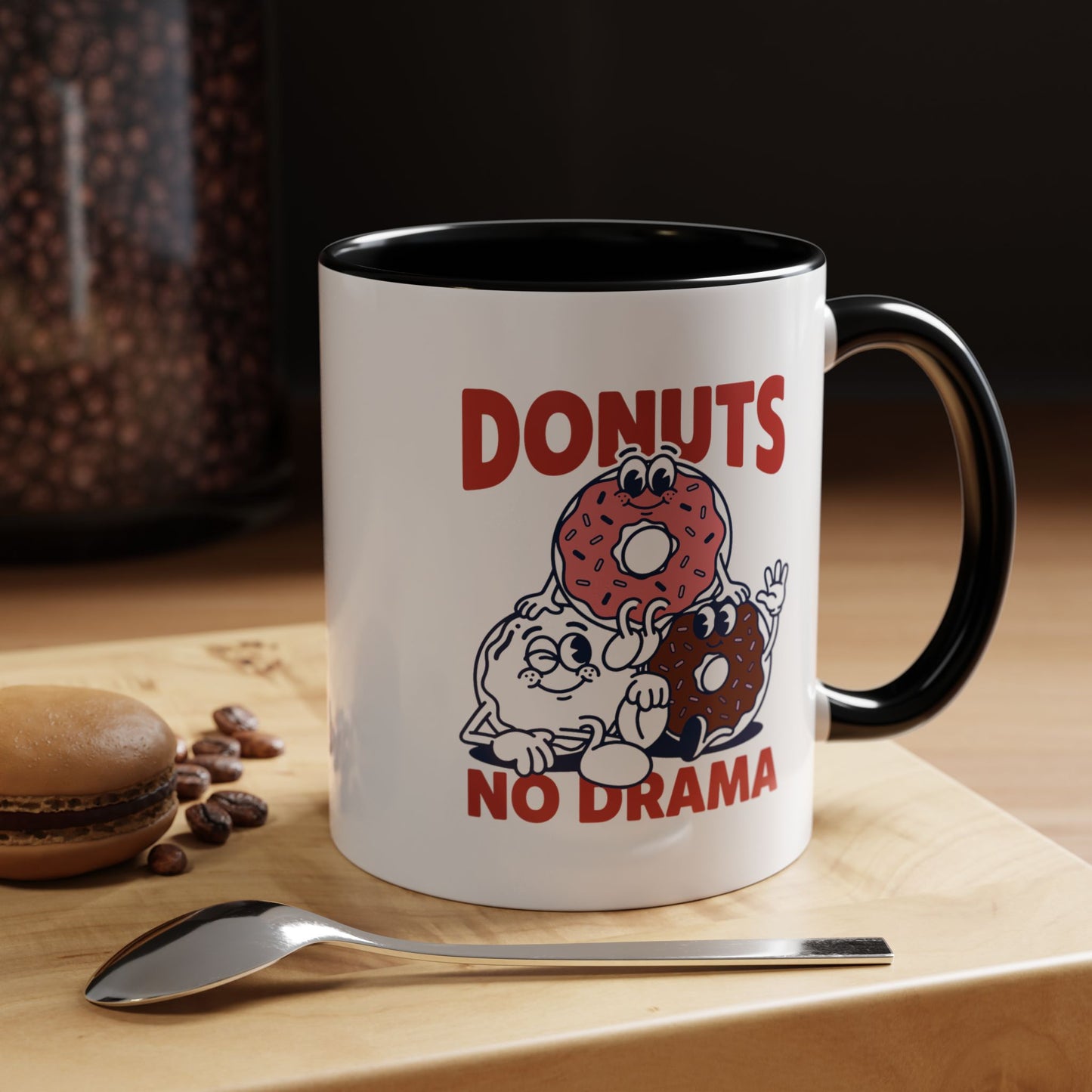 Donuts No Drama - Color Accent Mug