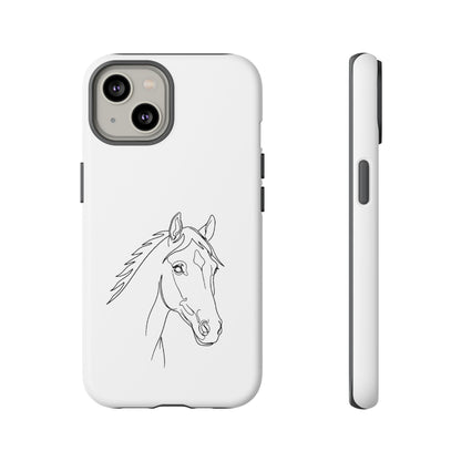 Horse Portrait Sketch - Tough Phone Case