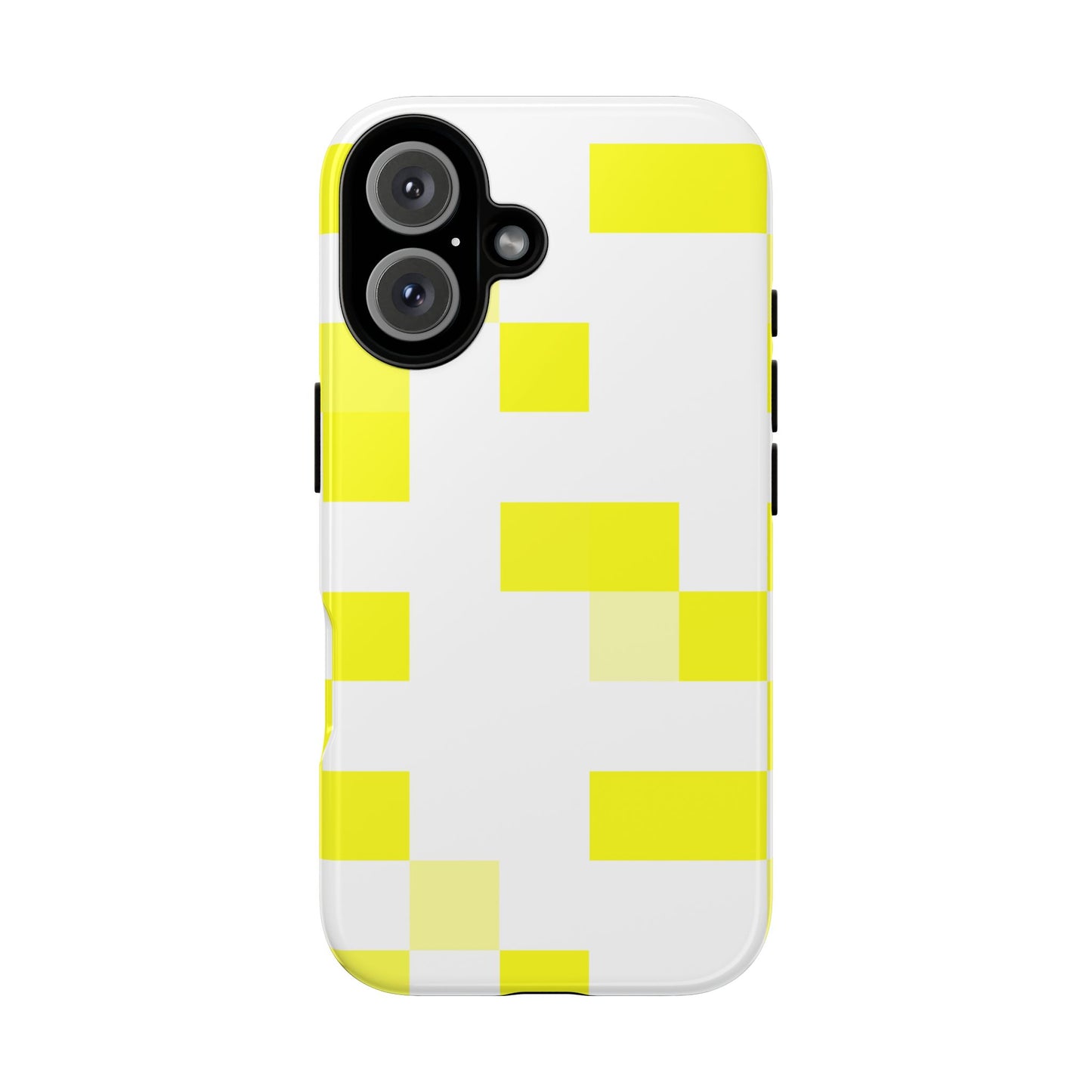 Yellow Pixel Grid -  Phone Case