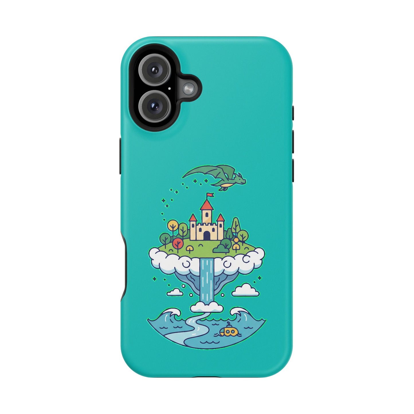 Floating Castle Dragon - Magical Fantasy Island - Magnetic Phone Case