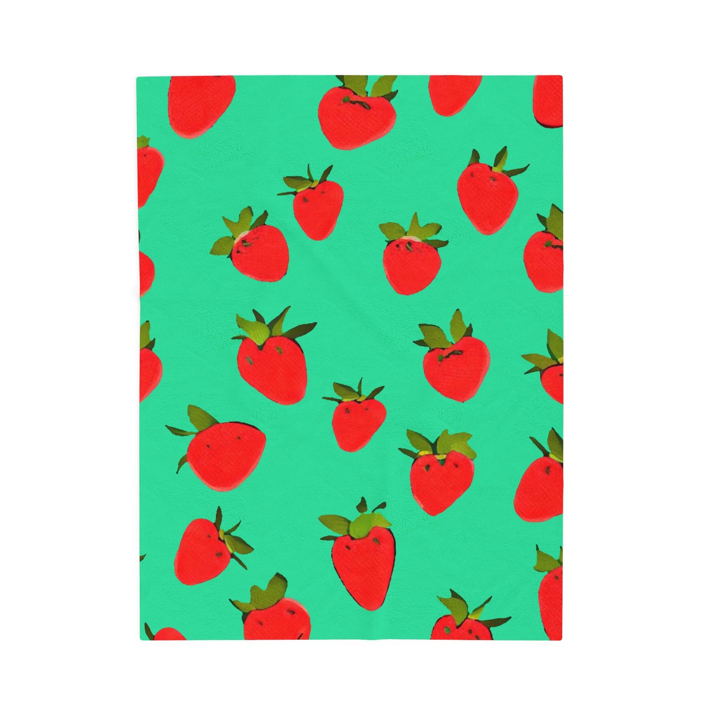 Strawberry Pattern - Plush Blanket