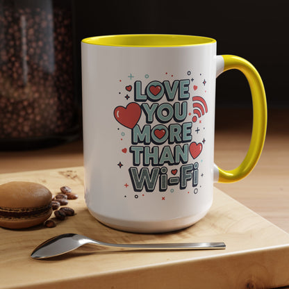 Love You More Than Wi‑Fi - Color Accent Mug