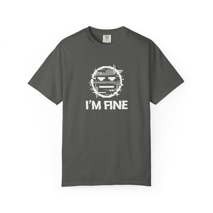 I’m Fine Glitched Smiley - T-Shirt