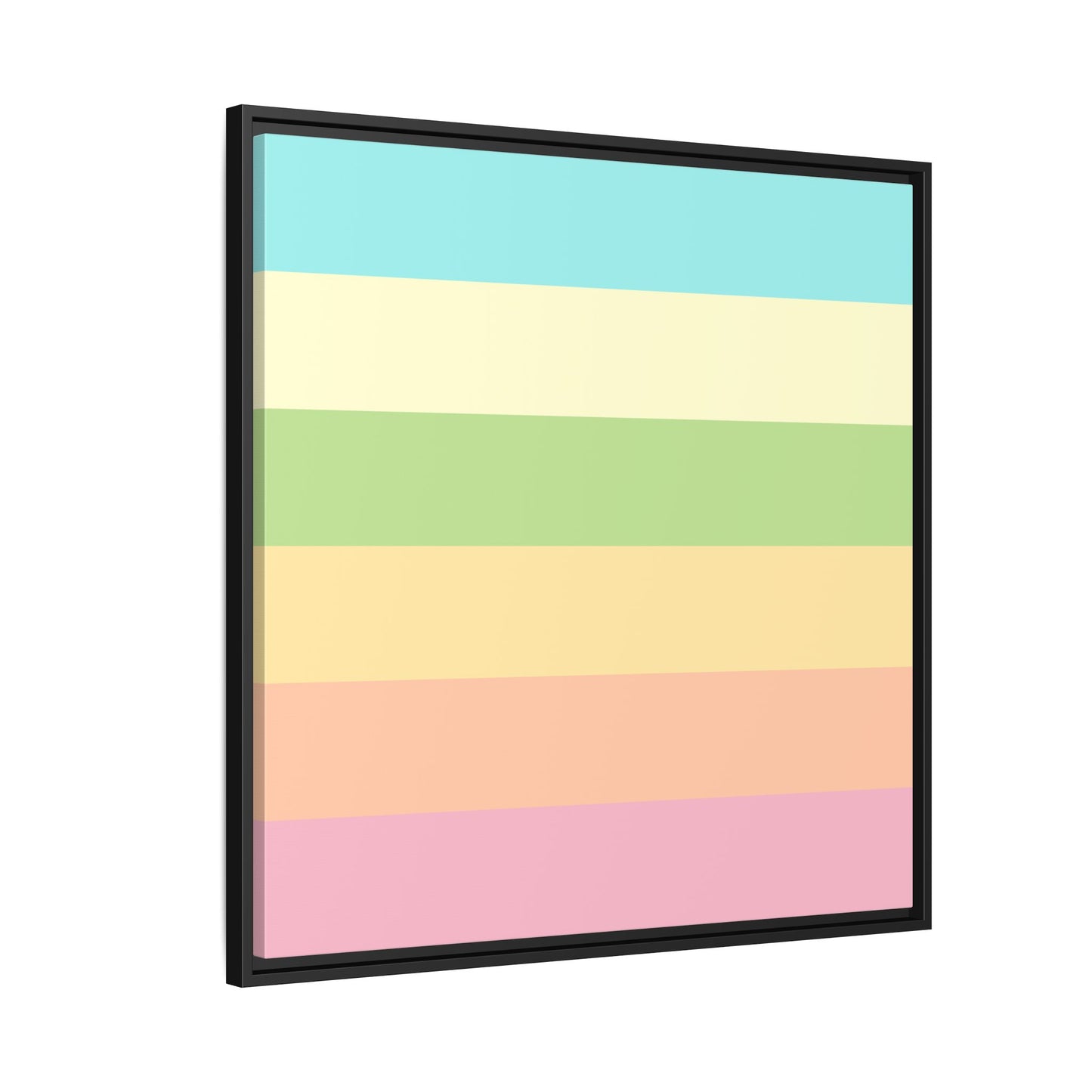 Pastel Stripes - Framed Canvas