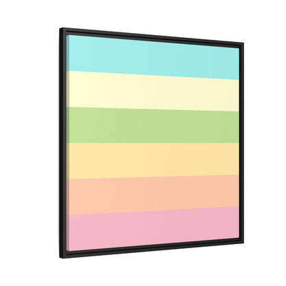 Pastel Stripes - Framed Canvas