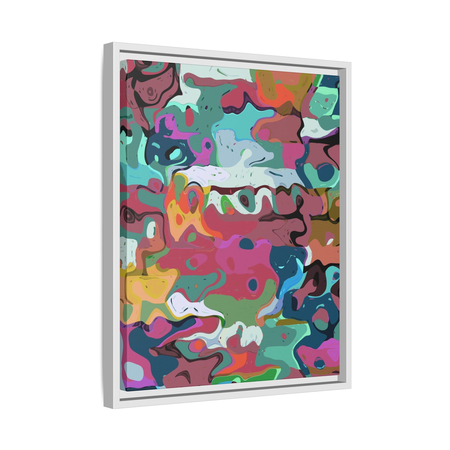 Colorful Abstract Marble - Framed Canvas