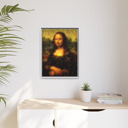 Pixel Muse — Silent Smile - Framed Canvas