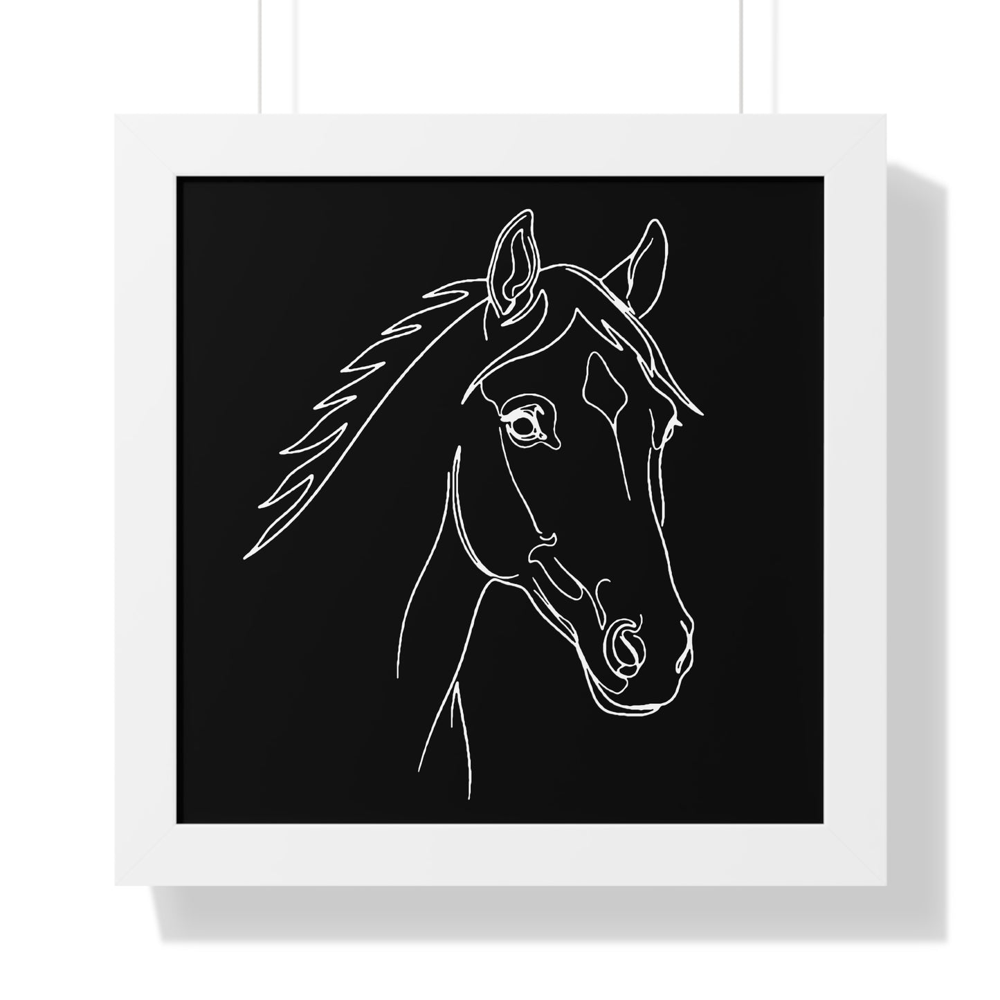 Horse Portrait Sketch - Framed Poster