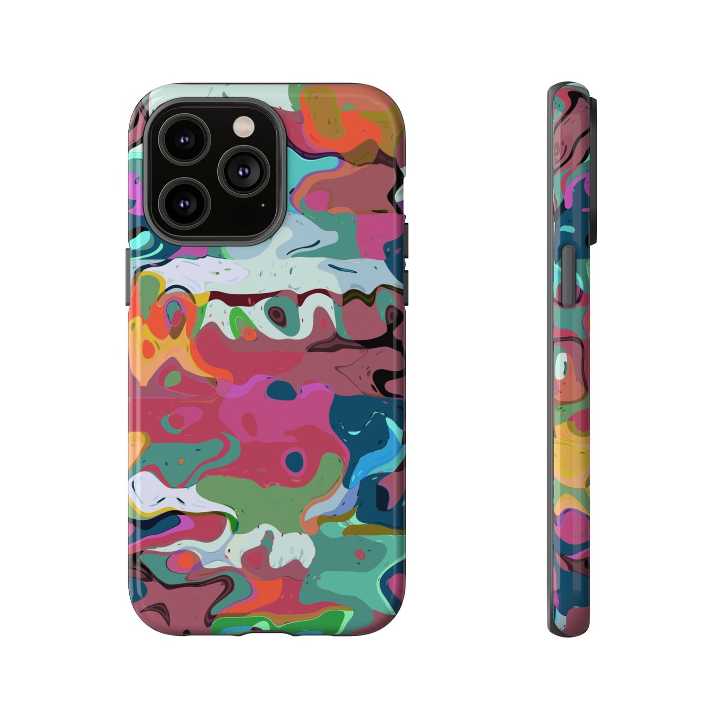 Colorful Abstract Marble - Phone Case