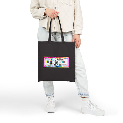 100 Dollars Bill - Neon Color Explosion - Tote Bag