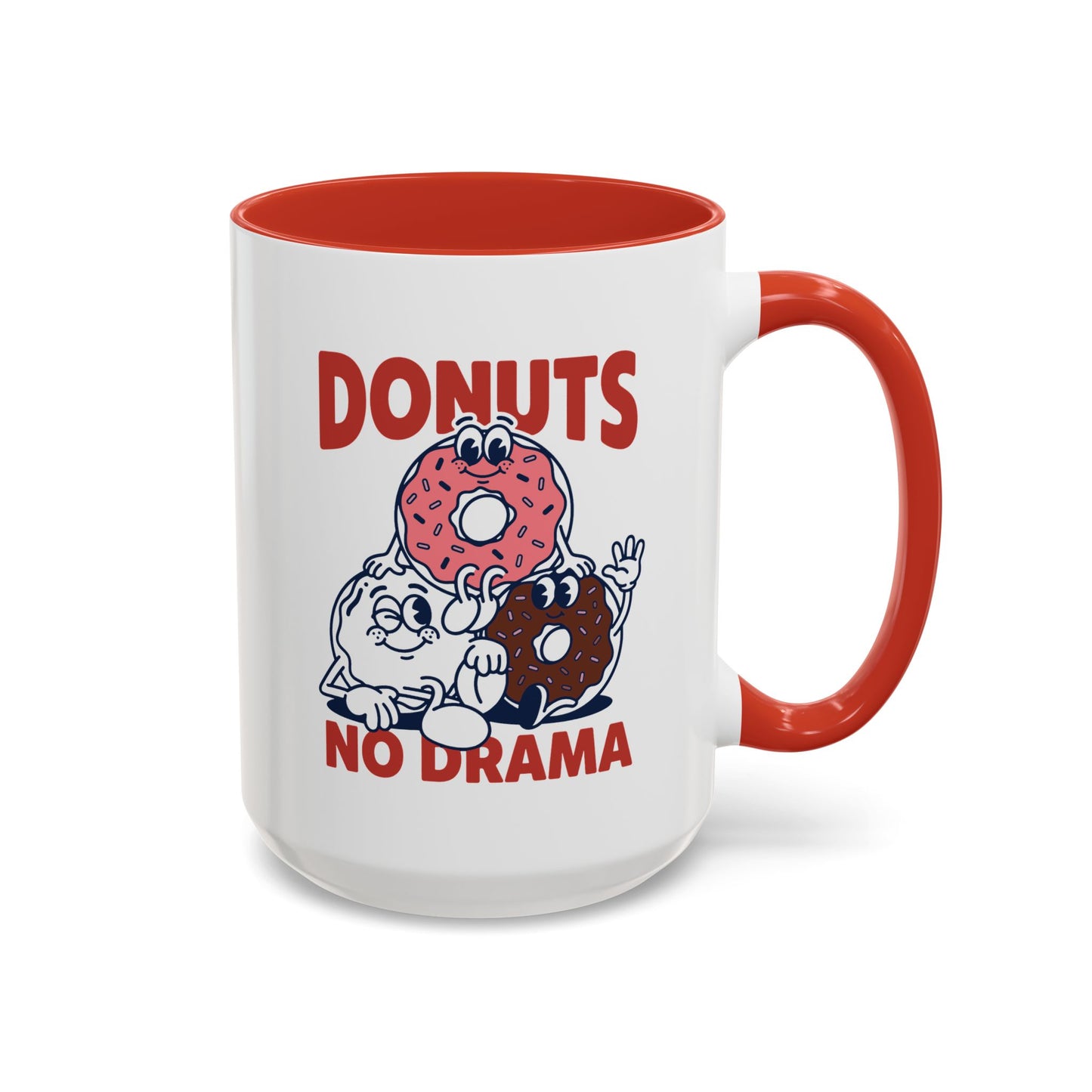 Donuts No Drama - Color Accent Mug