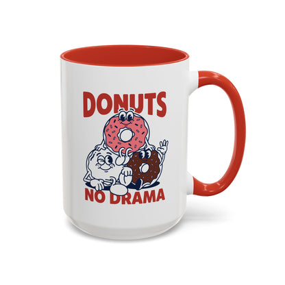 Donuts No Drama - Color Accent Mug