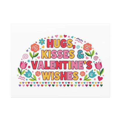 Hugs, Kisses & Valentine's Wishes - Canvas