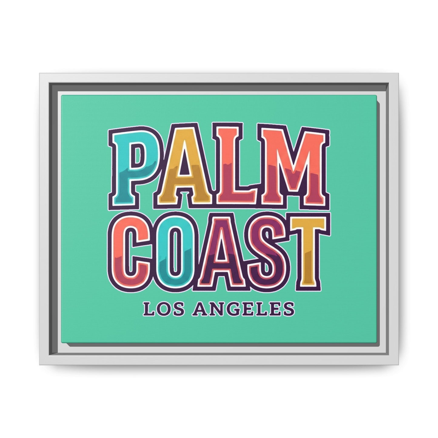 Palm Coast - Los Angeles - Framed Canvas