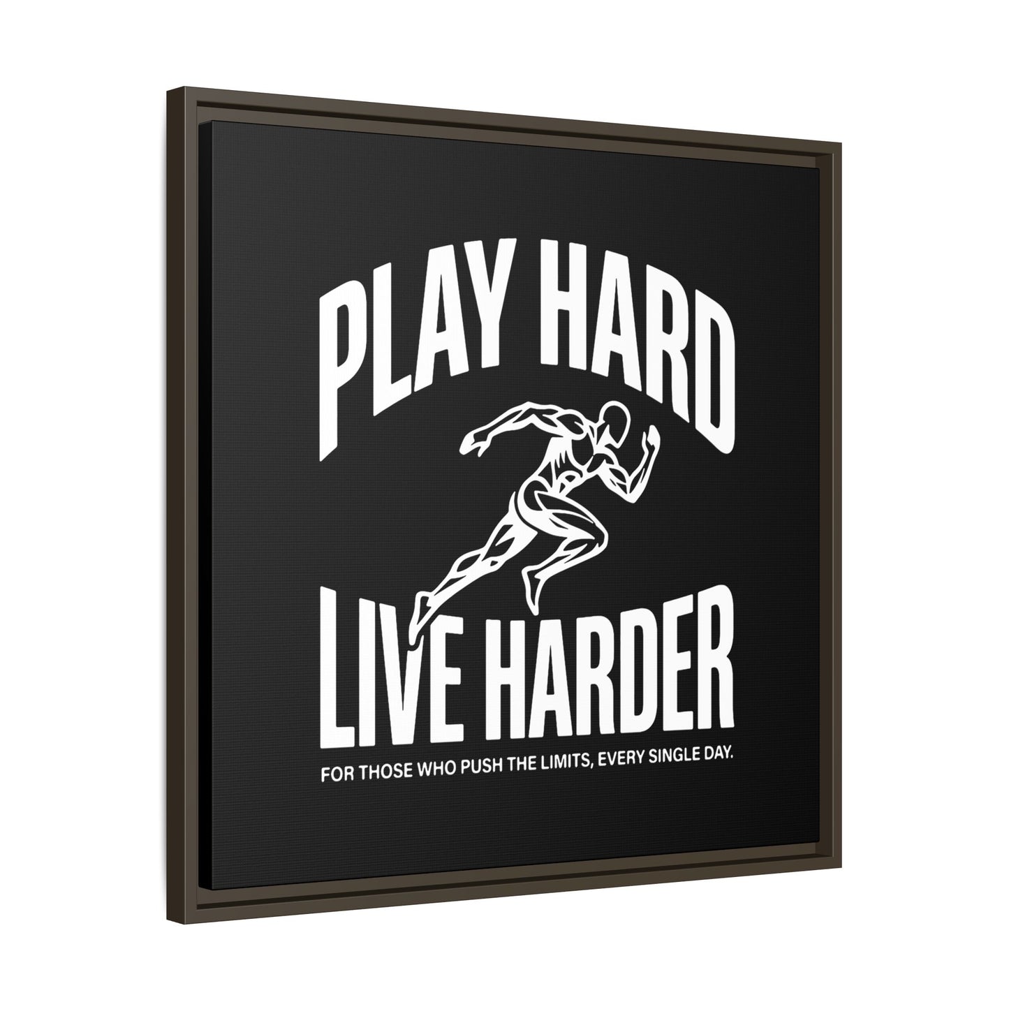 Play Hard / Live Harder - Framed Canvas