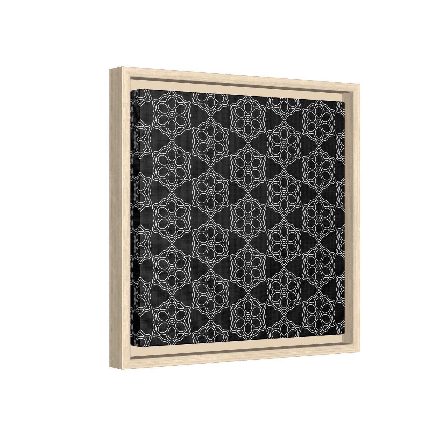 Geometric Sacred Flower - Framed Canvas
