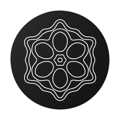 Elegant Floral Round Vinyl Stickers, Boho Home Decor, Journal Stickers, Gift Ideas, Minimalist Aesthetic