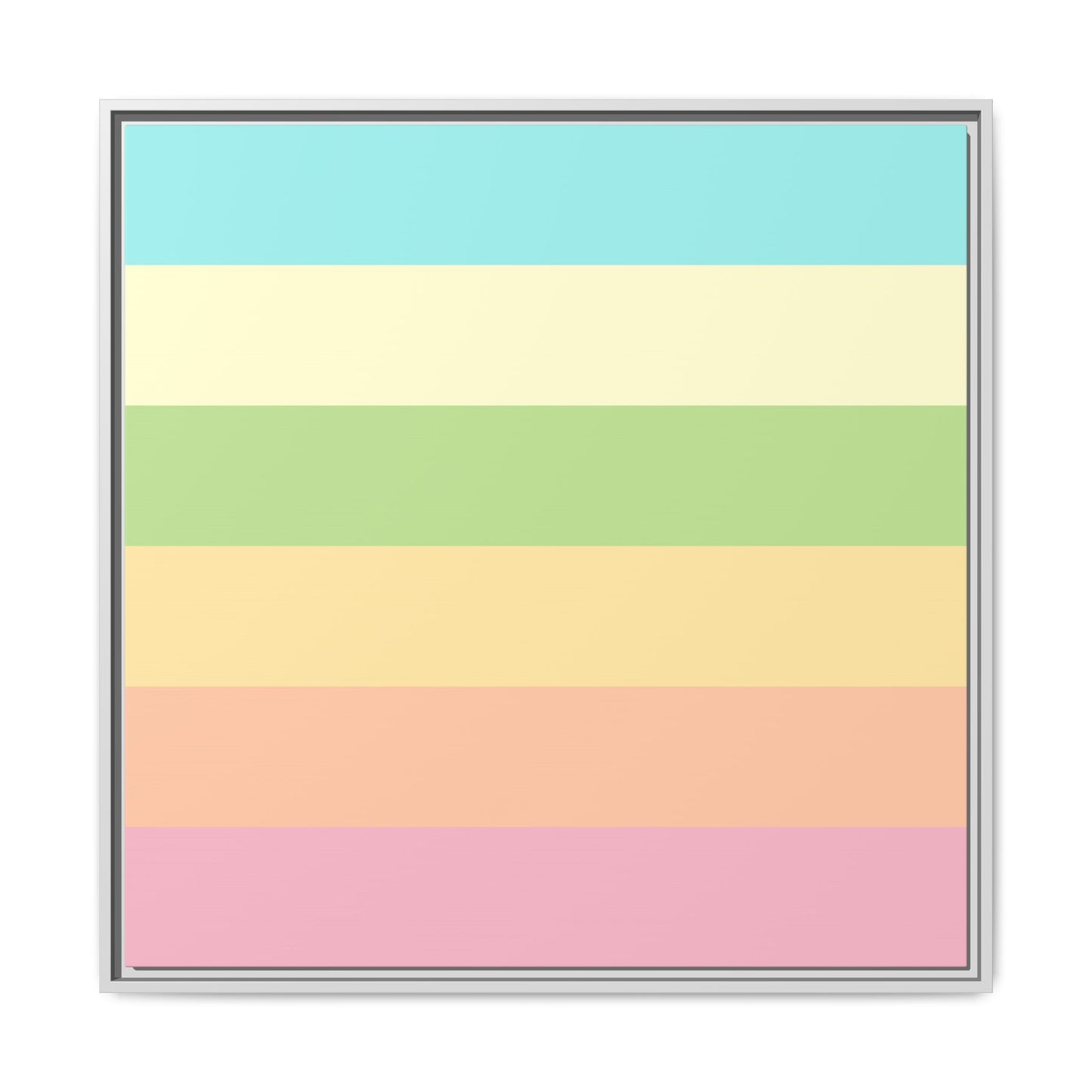 Pastel Stripes - Framed Canvas
