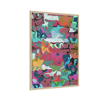 Colorful Abstract Marble - Framed Canvas