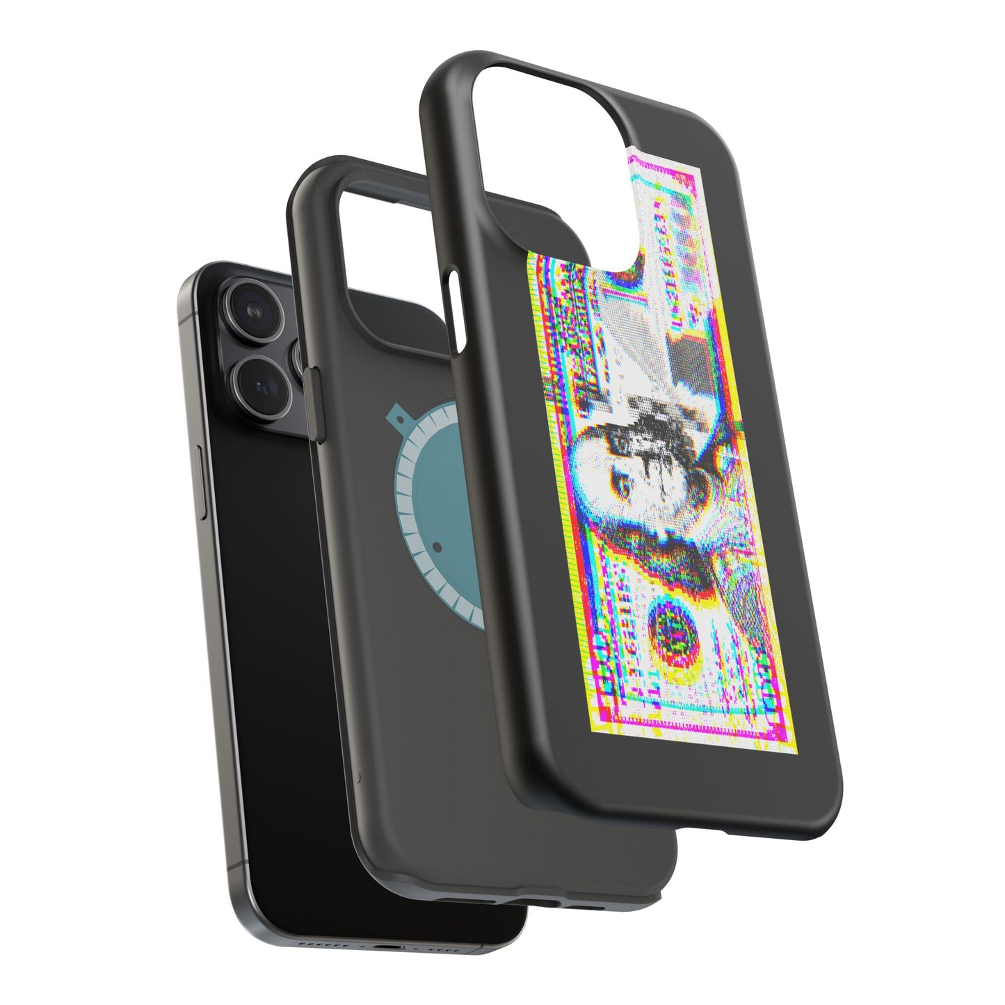 100 Dollars Bill - Neon Color Explosion - Magnetic Phone Case