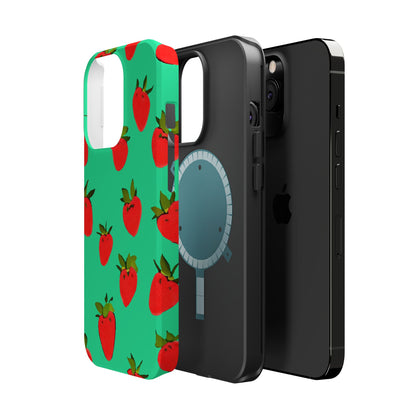 Strawberry Pattern - Magnetic Phone Case