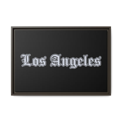 Los Angeles Matte Canvas Art, Framed Wall Decor, Urban Home Art, City Poster, Gift for Angelenos, Modern Art Piece - Silver Edition