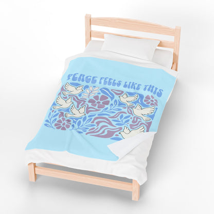 Peace Feels Like This - Plush Blanket