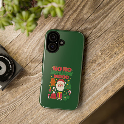 Christmas Phone Case, Ho Ho Ho-liday Mood, Festive Phone Cover, Santa Christmas Accessory, Holiday Gift, Winter Vibes